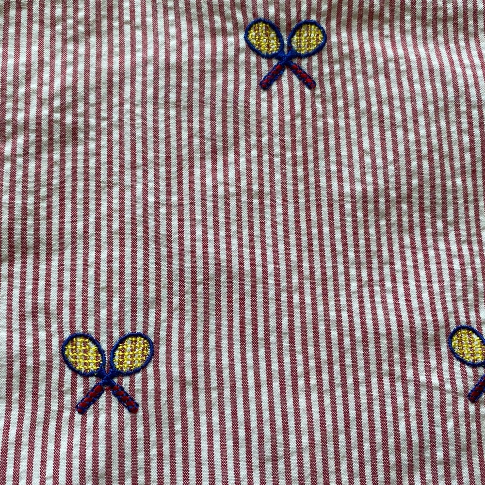 🧸 K&L | Striped Seersucker Romper - Picture 2 of 6